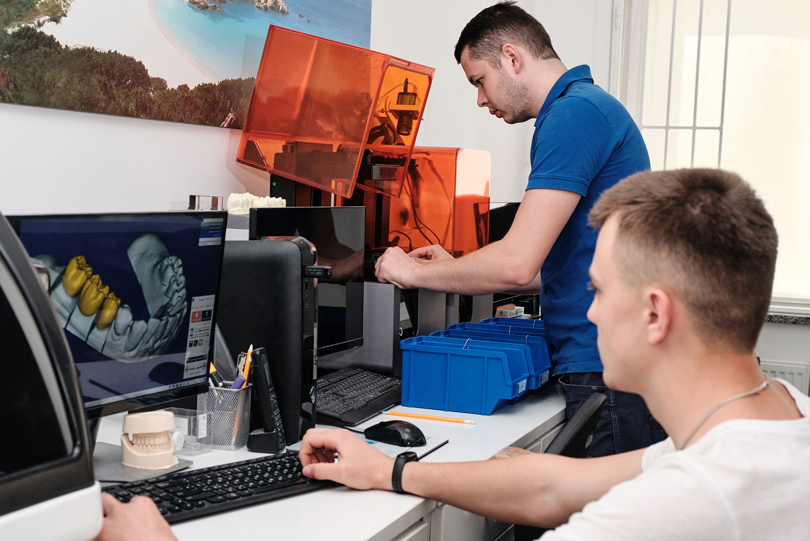 dental lab being used to make dental implants