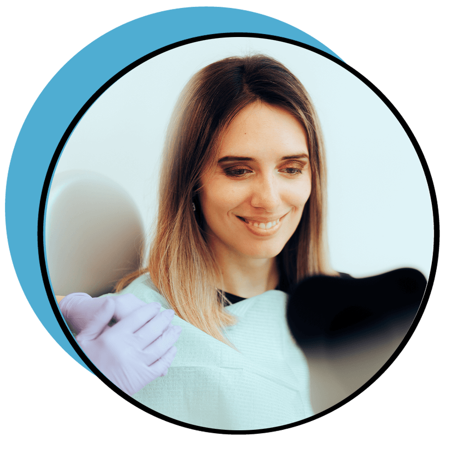 dental patient with her new smile