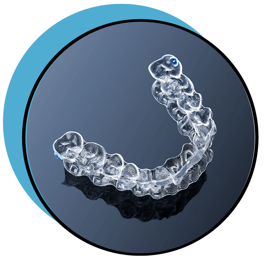 invisalign retainer on counter