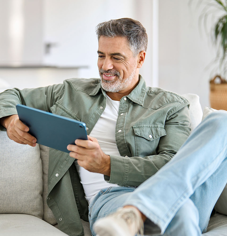 man pricing dental implants