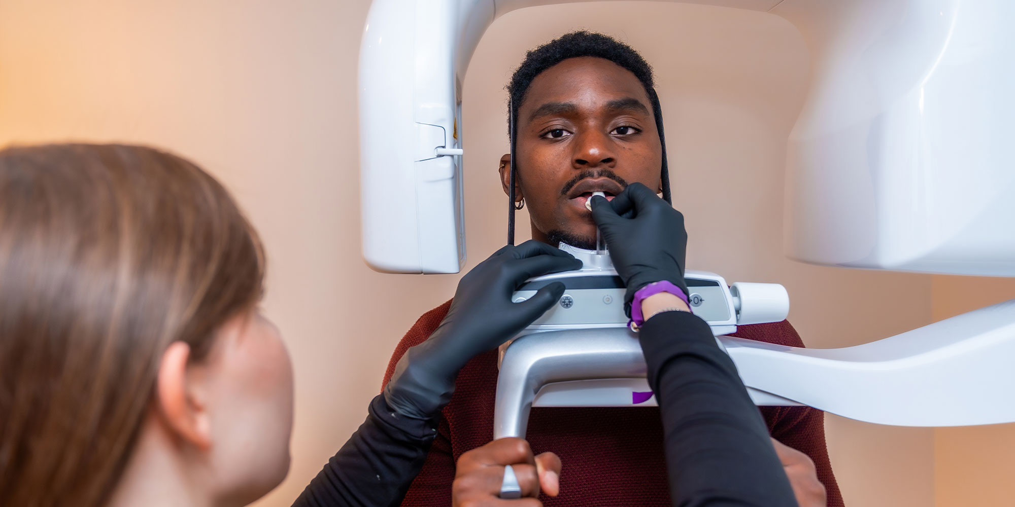 oral surgery patient receiving cbct
