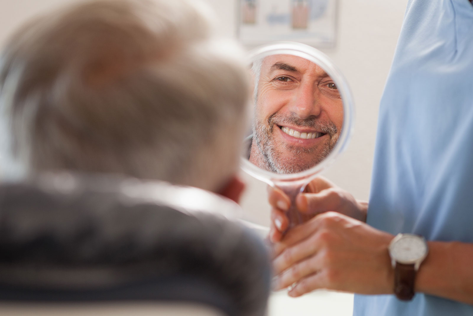 man with happy new smile