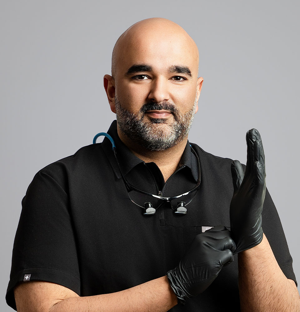 dr shivender with gloves