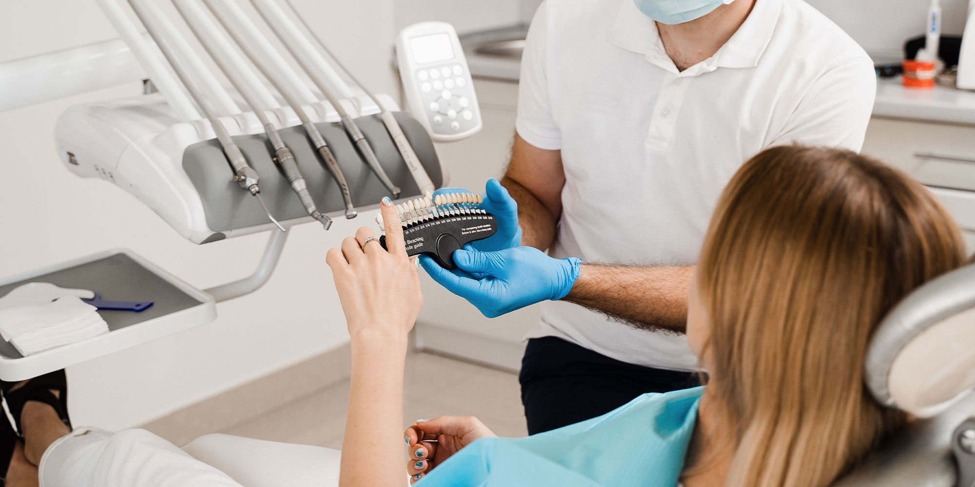 veneer being selected with dr